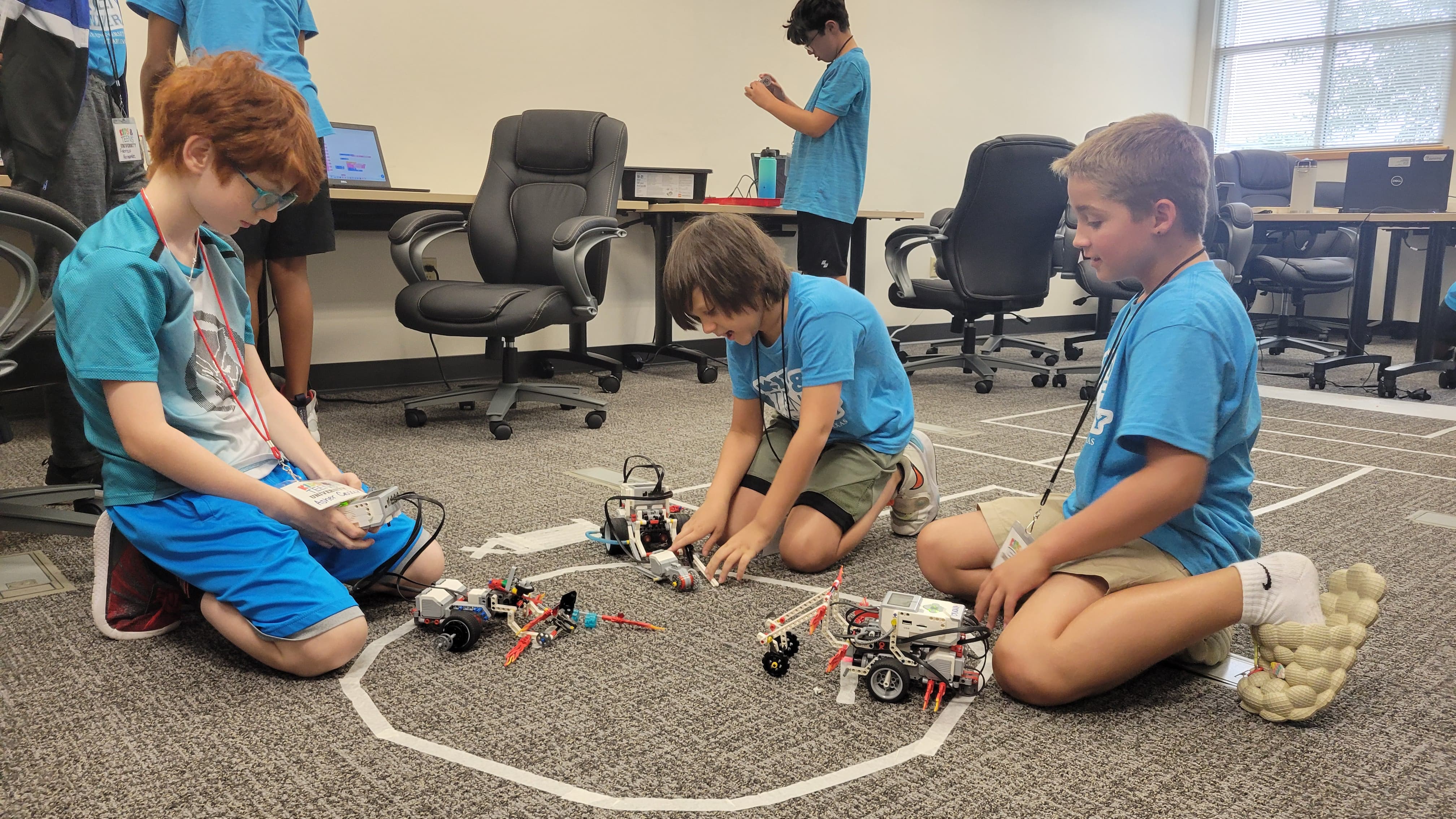 Students participating in a Kids & Teens University activity