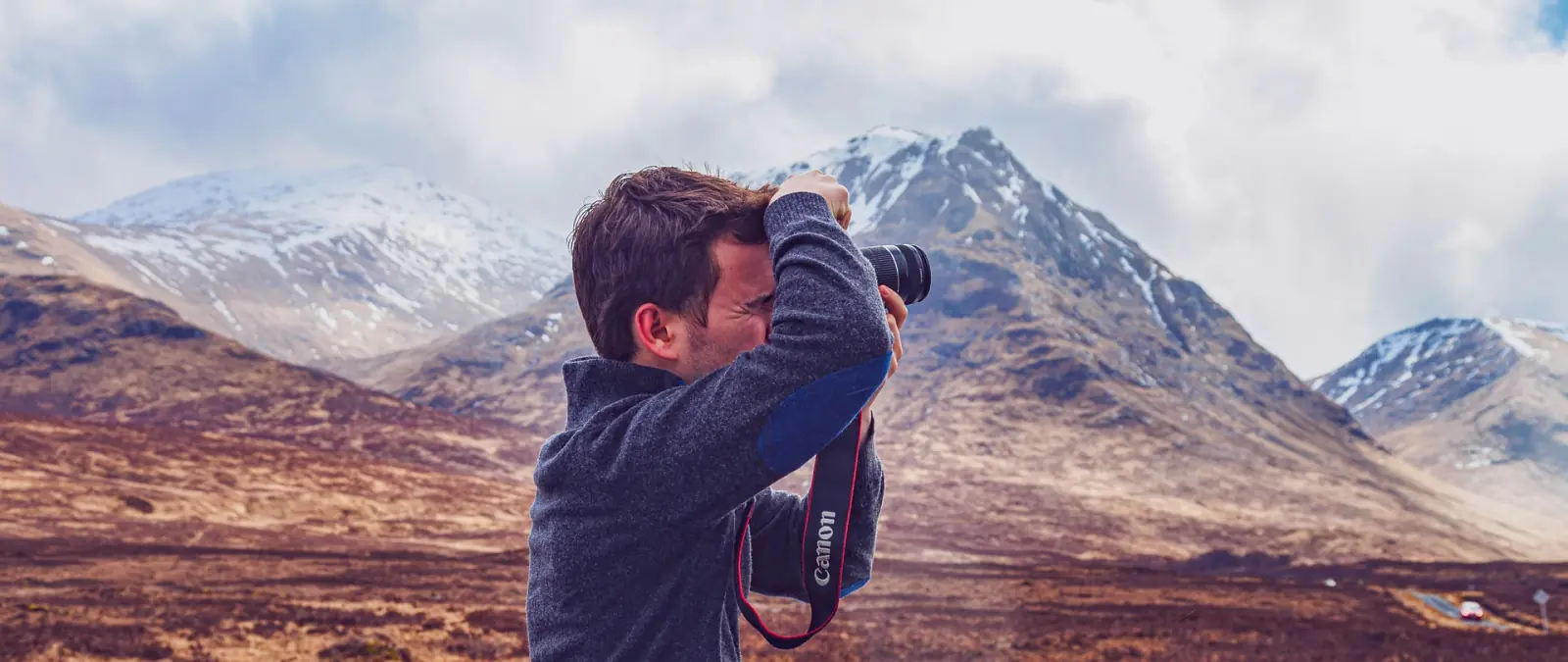 photographer in the mountains